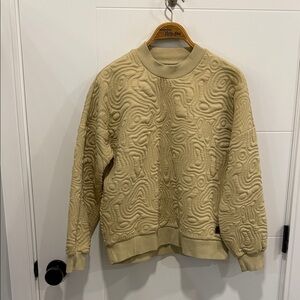 Vans tan quilted type Patterned Crewneck Sweater size XXS
